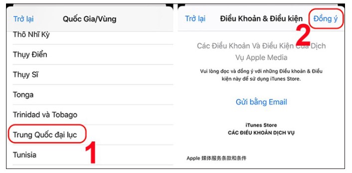 Douyin chỉ được phép tải xuống khi khu vực ID Apple của bạn ở Trung Quốc, vì vậy nó phải được đổi thành Trung Quốc Đại lục