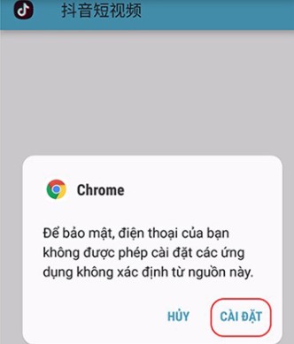 Cho phép điện thoại của bạn cài đặt ứng dụng từ các nguồn không xác định